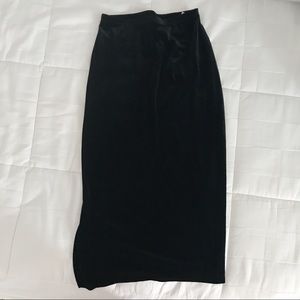 Vintage Velvet Pencil Skirt